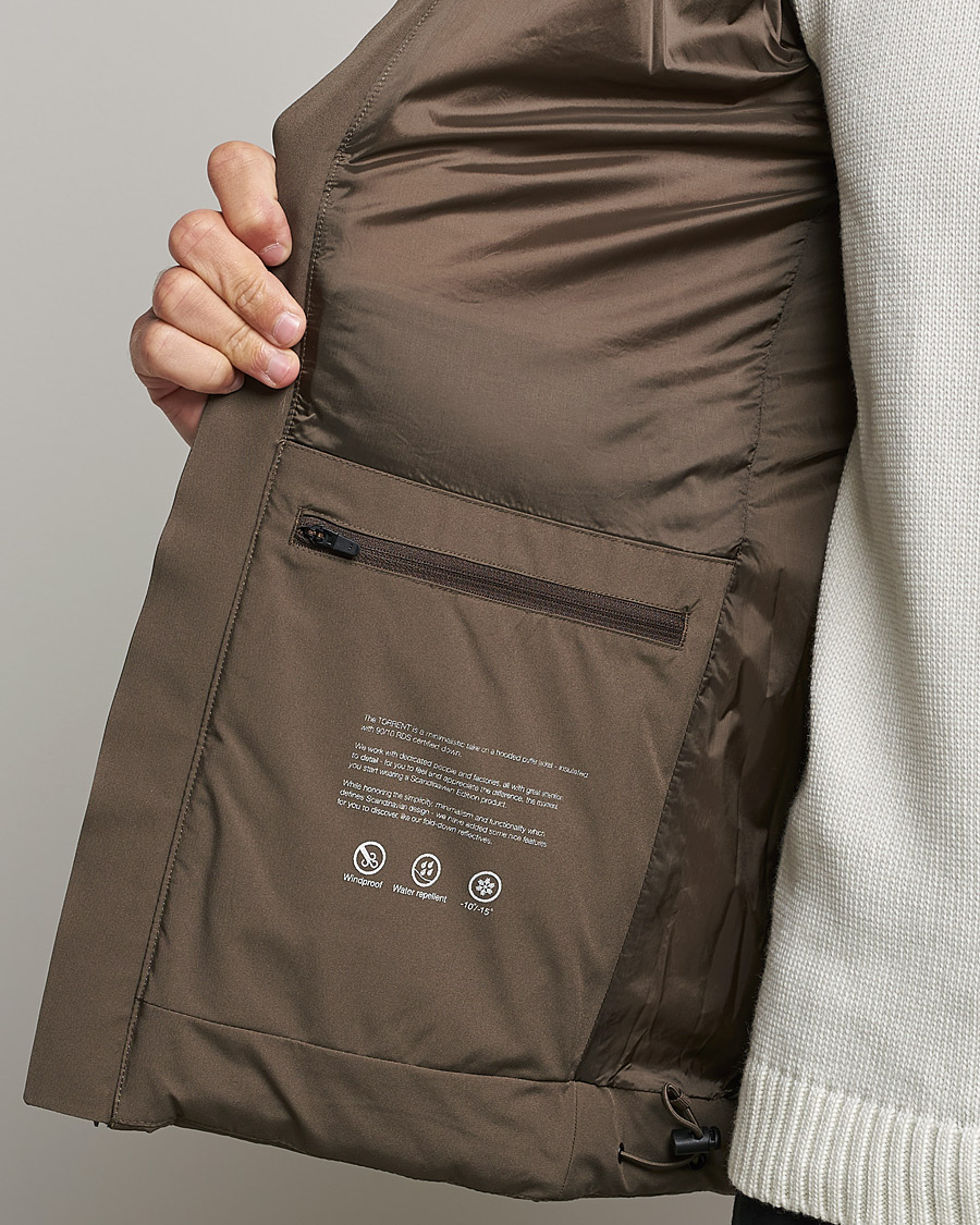 Herre | Jakker | Scandinavian Edition | Torrent Hooded Puffer Jacket Major Brown