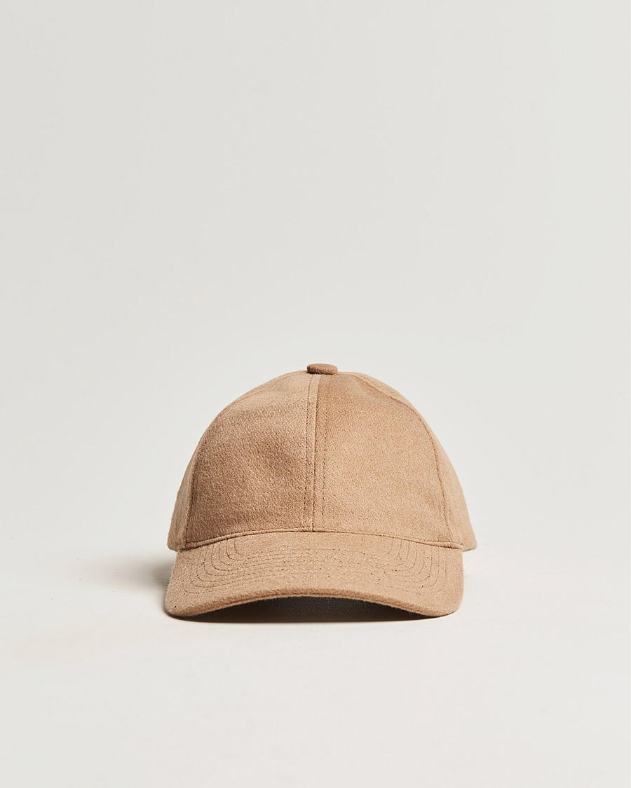 Herre | Hatte & kasketter | Varsity Headwear | Cashmere Soft Front Baseball Cap Camel
