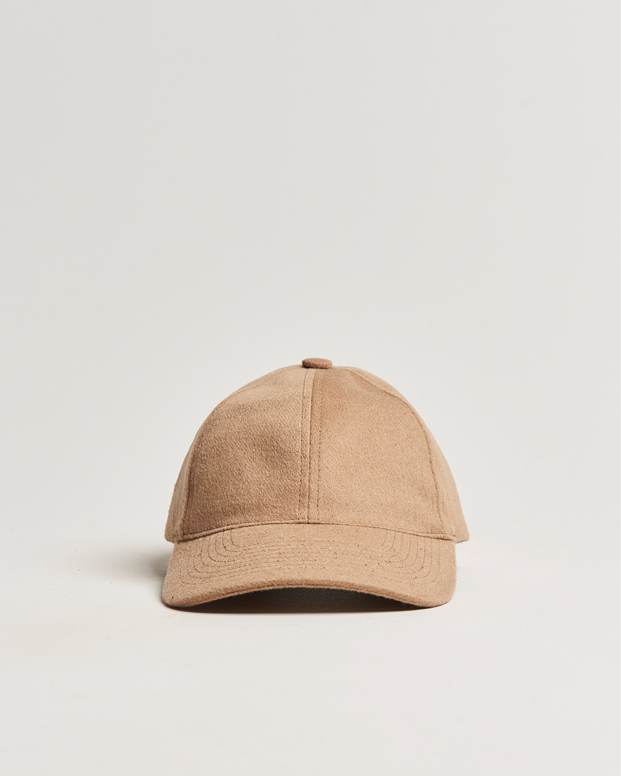 Herre | Hatte & kasketter | Varsity Headwear | Cashmere Soft Front Baseball Cap Camel