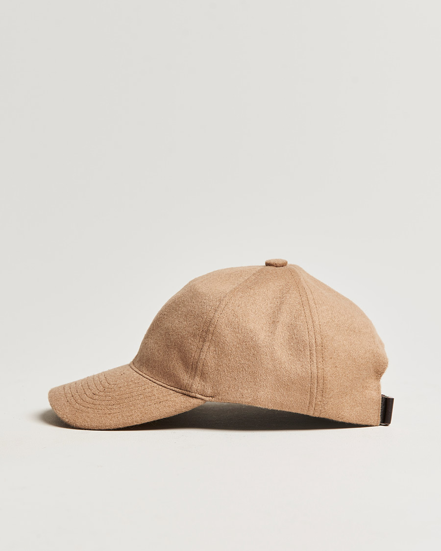 Herre | Hatte & kasketter | Varsity Headwear | Cashmere Soft Front Baseball Cap Camel
