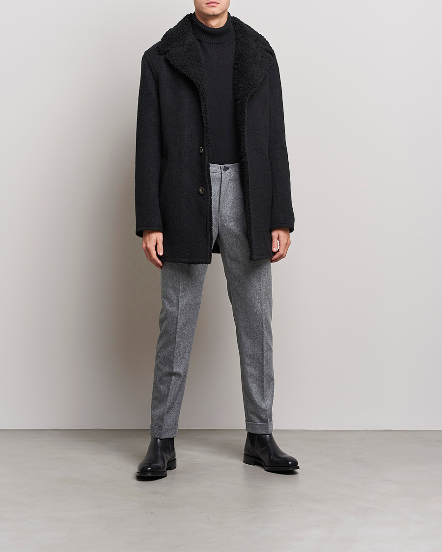 Herre | Jakker | Private White V.C. | The Shearling Car Coat Navy