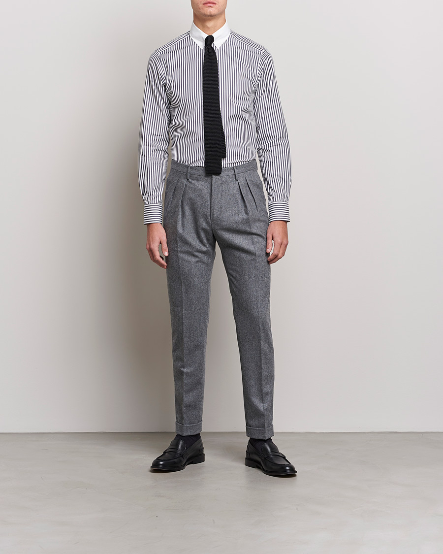 Herre | Nye varemærker | Beams F | Tab Collar Dress Shirt Grey/White