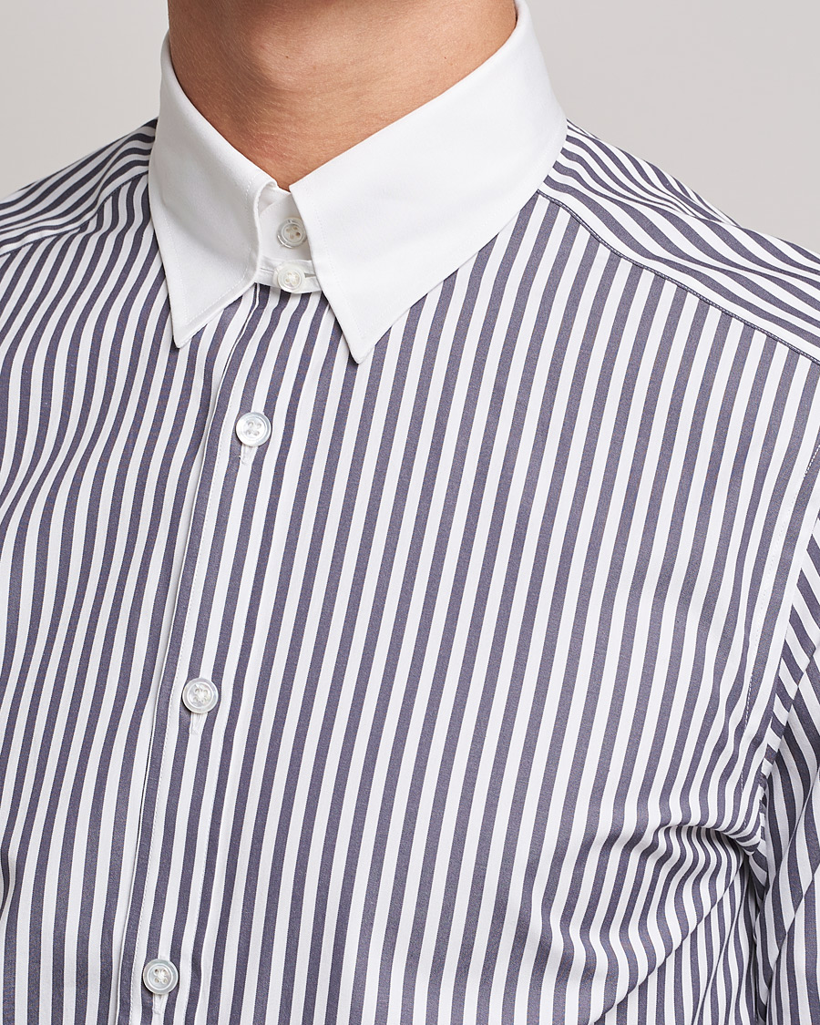 Herre | Skjorter | Beams F | Tab Collar Dress Shirt Grey/White