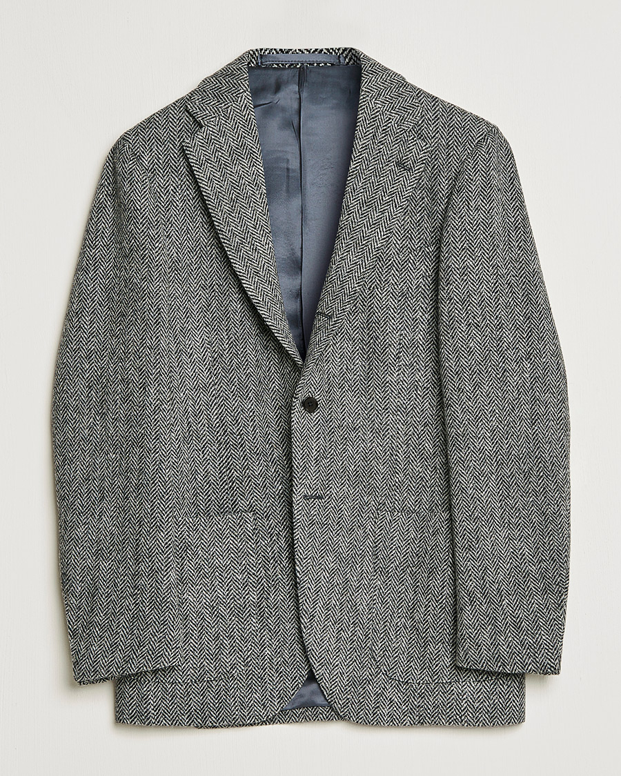 Herre | Blazere & jakker | Beams F | Herringbone Tweed Jacket Dark Grey