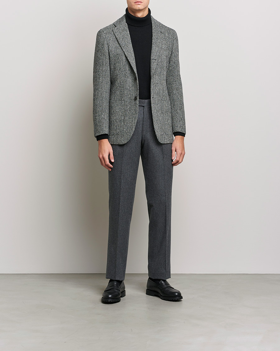 Herre | Blazere & jakker | Beams F | Herringbone Tweed Jacket Dark Grey