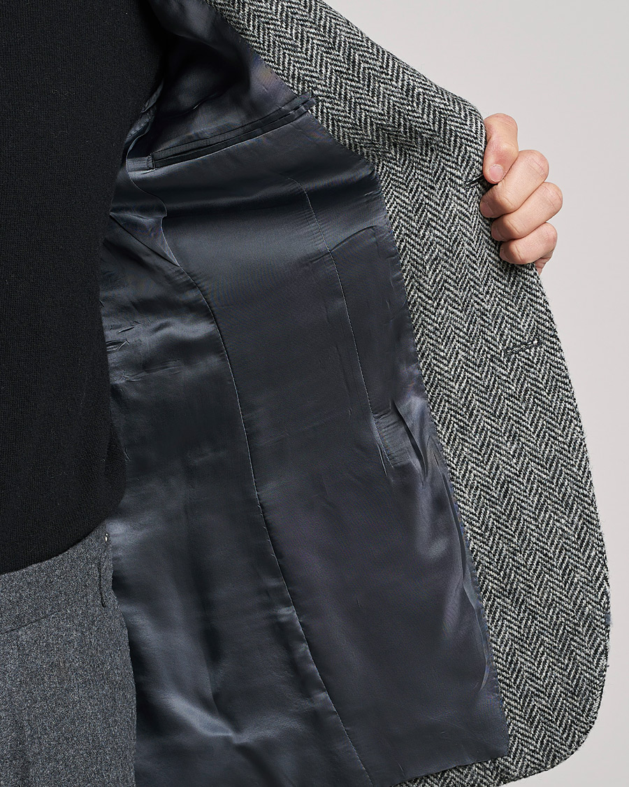 Herre | Blazere & jakker | Beams F | Herringbone Tweed Jacket Dark Grey
