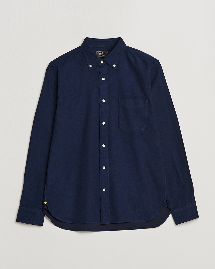 Herre | Skjorter | BEAMS PLUS | Flannel Button Down Shirt Navy