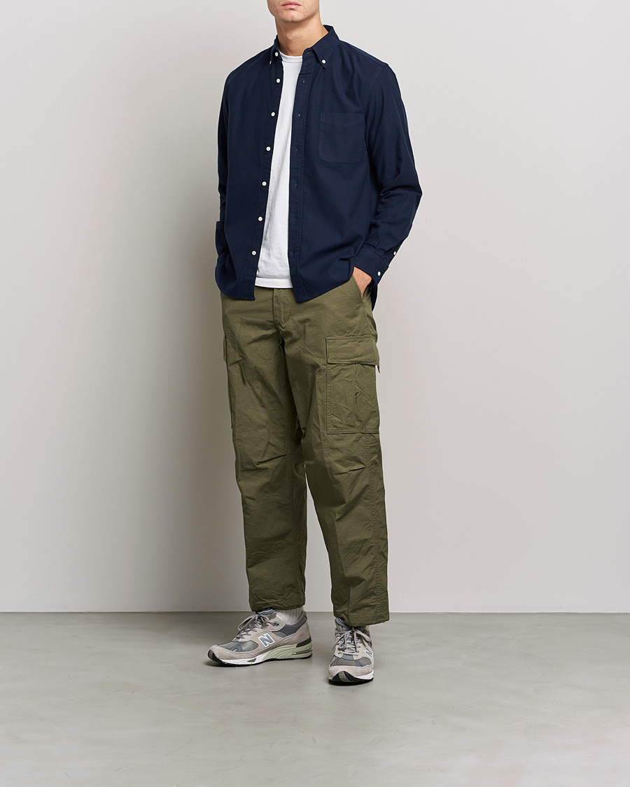 Herre | Skjorter | BEAMS PLUS | Flannel Button Down Shirt Navy