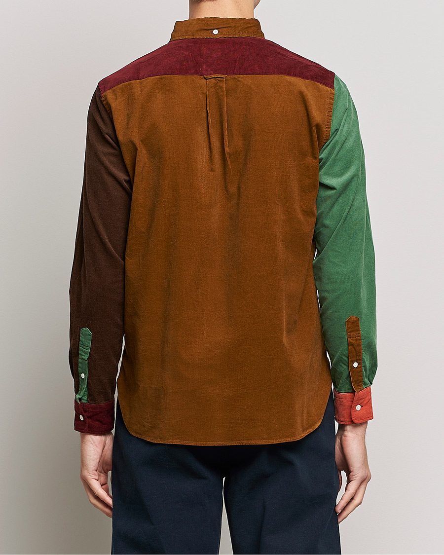 Herre | Skjorter | BEAMS PLUS | Corduroy Panel Button Down Shirt Golden Brown
