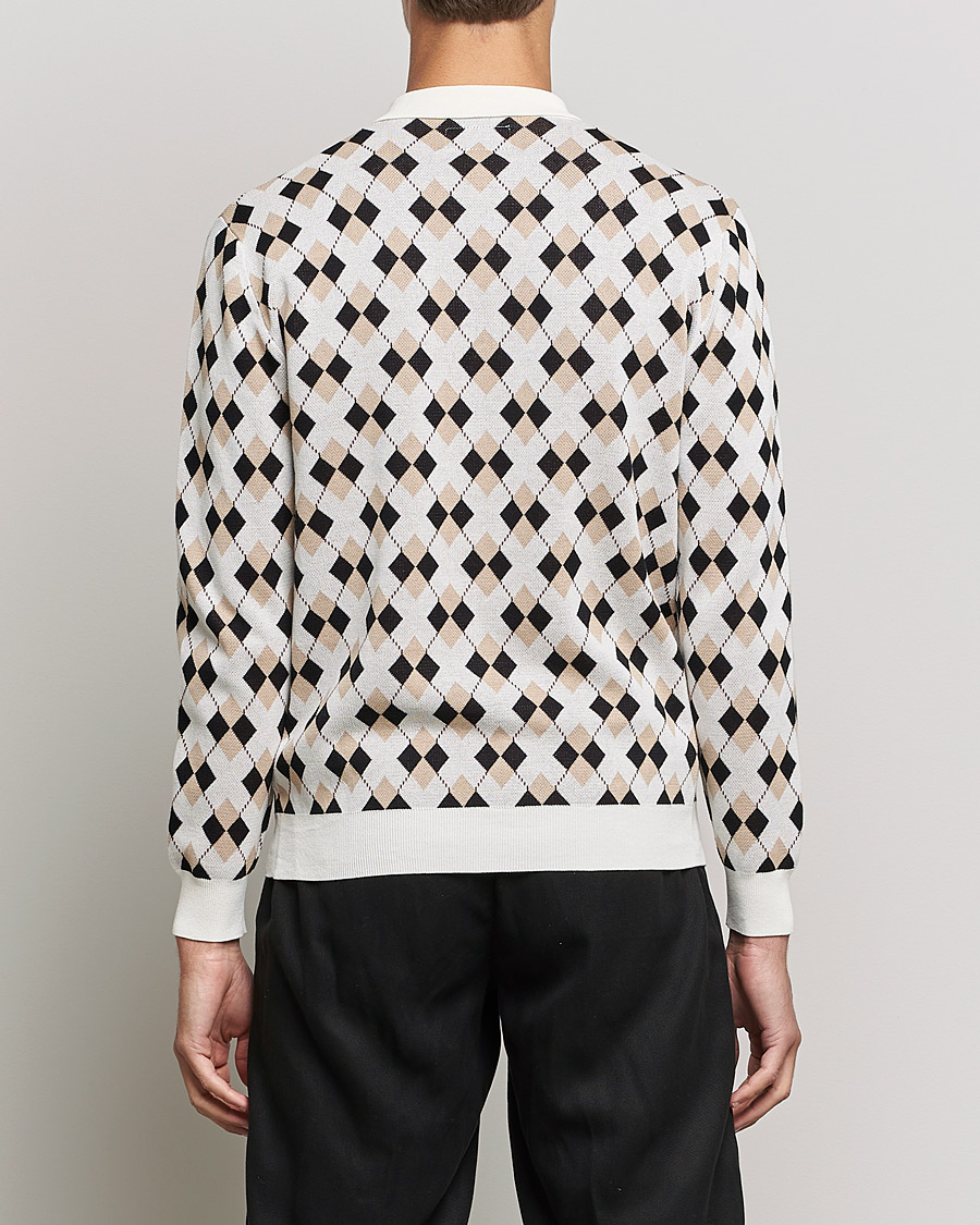 Herre | Trøjer | BEAMS PLUS | Argyle Knitted Polo Off White