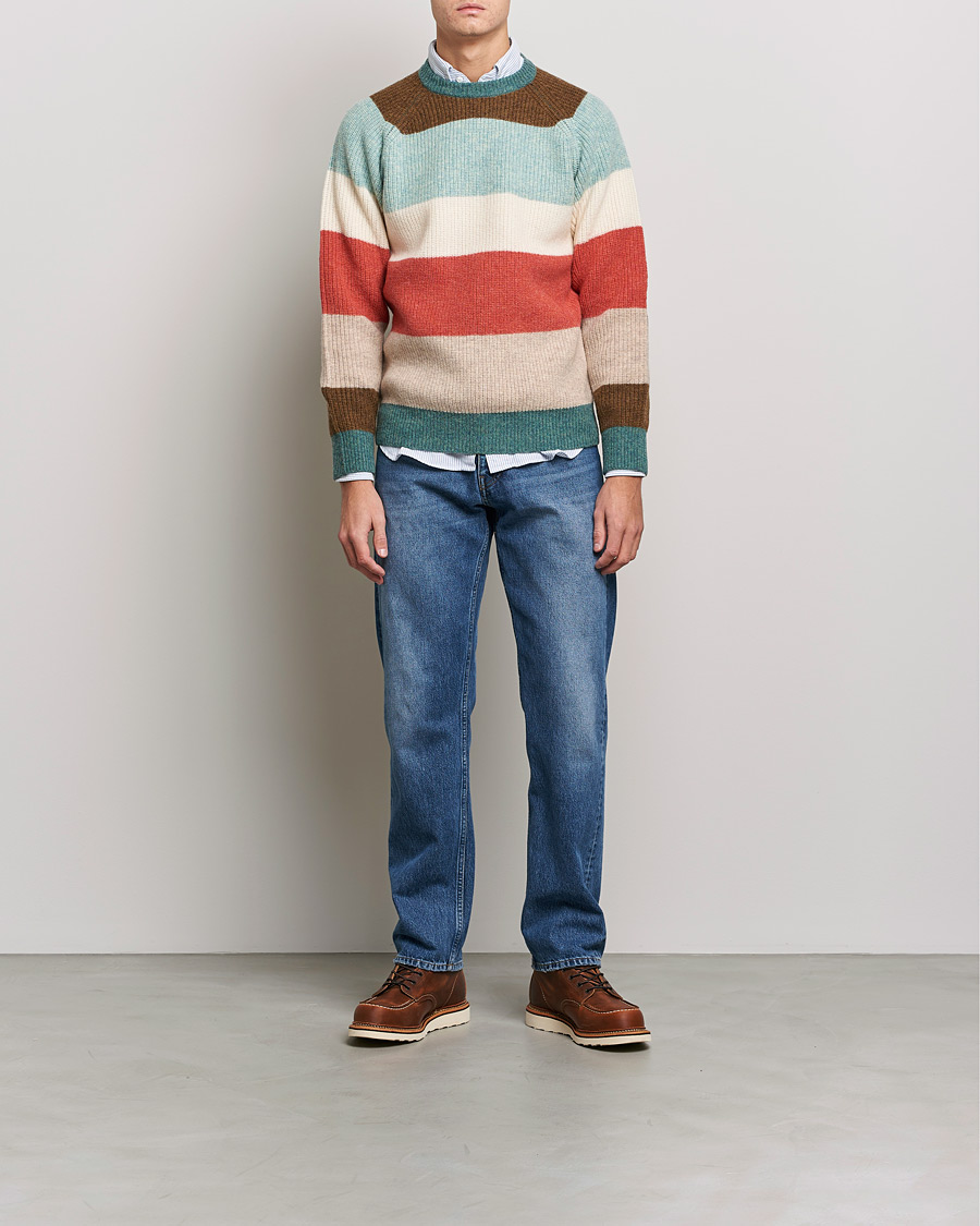 Herre | Trøjer | BEAMS PLUS | Block Stripe Sweater Multi Stripe