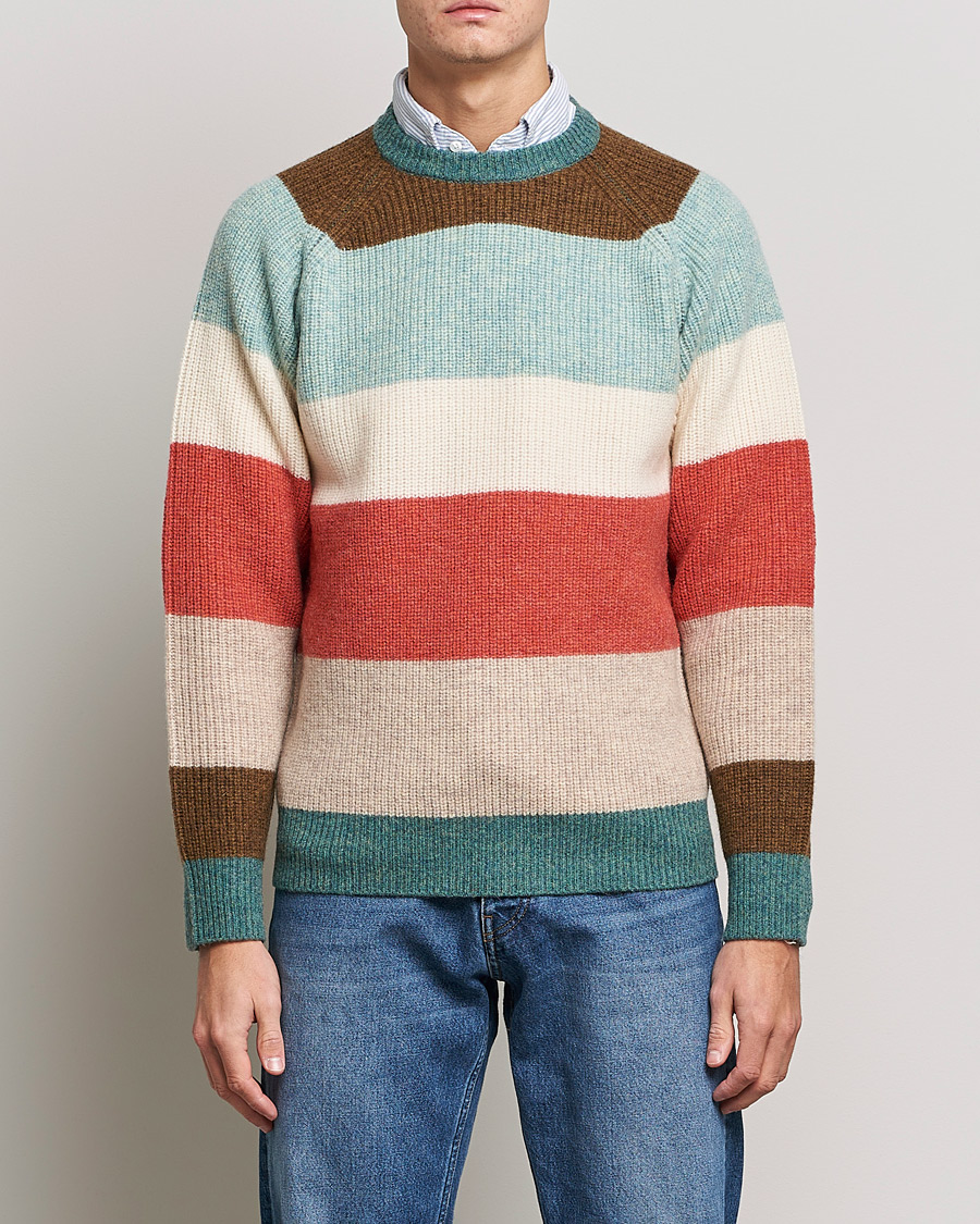 Herre | Trøjer | BEAMS PLUS | Block Stripe Sweater Multi Stripe