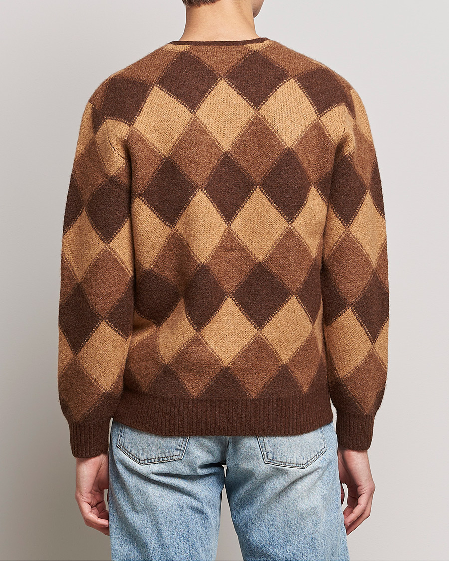 Herre | Trøjer | BEAMS PLUS | Argyle Jacquard Cardigan Brown 