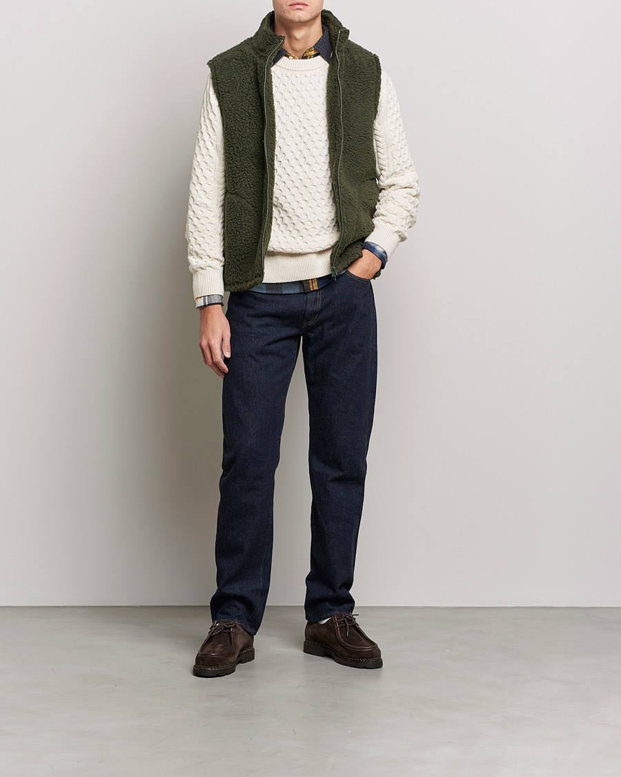 Herre | Jakker | BEAMS PLUS | Boa Fleece Vest Forest Green