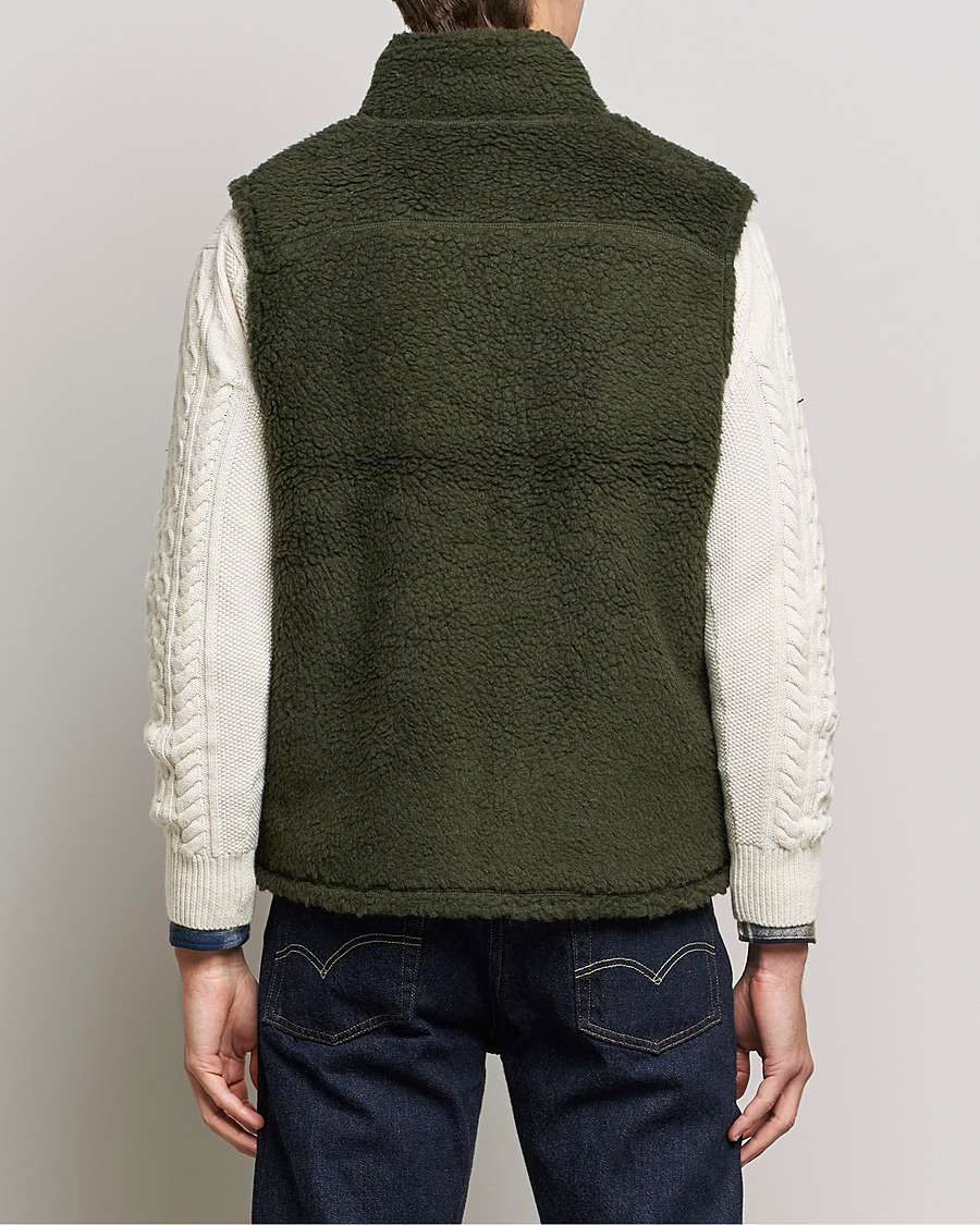 Herre | Jakker | BEAMS PLUS | Boa Fleece Vest Forest Green