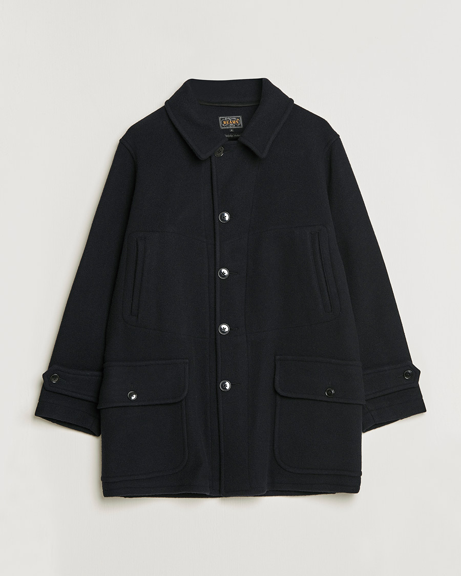 Herre | Jakker | BEAMS PLUS | Heavy Melton Hunting Coat Navy