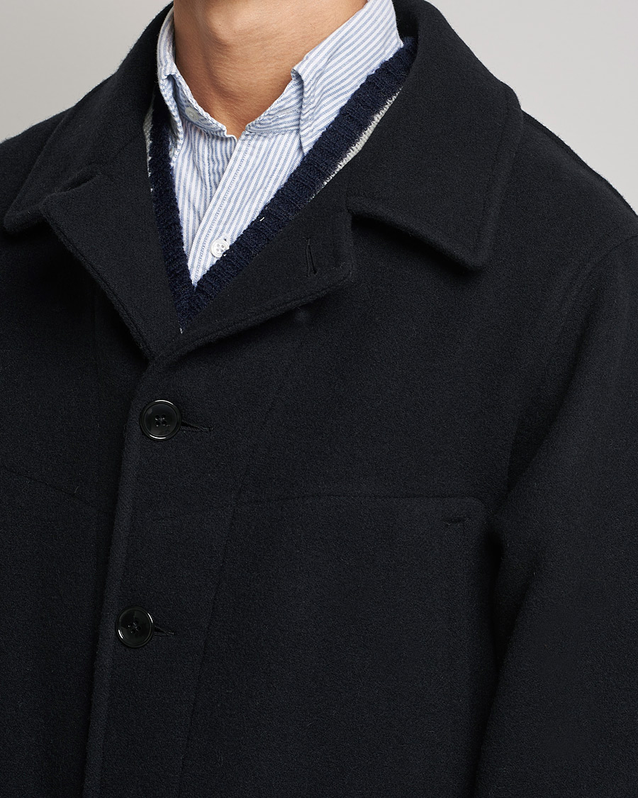 Herre | Jakker | BEAMS PLUS | Heavy Melton Hunting Coat Navy
