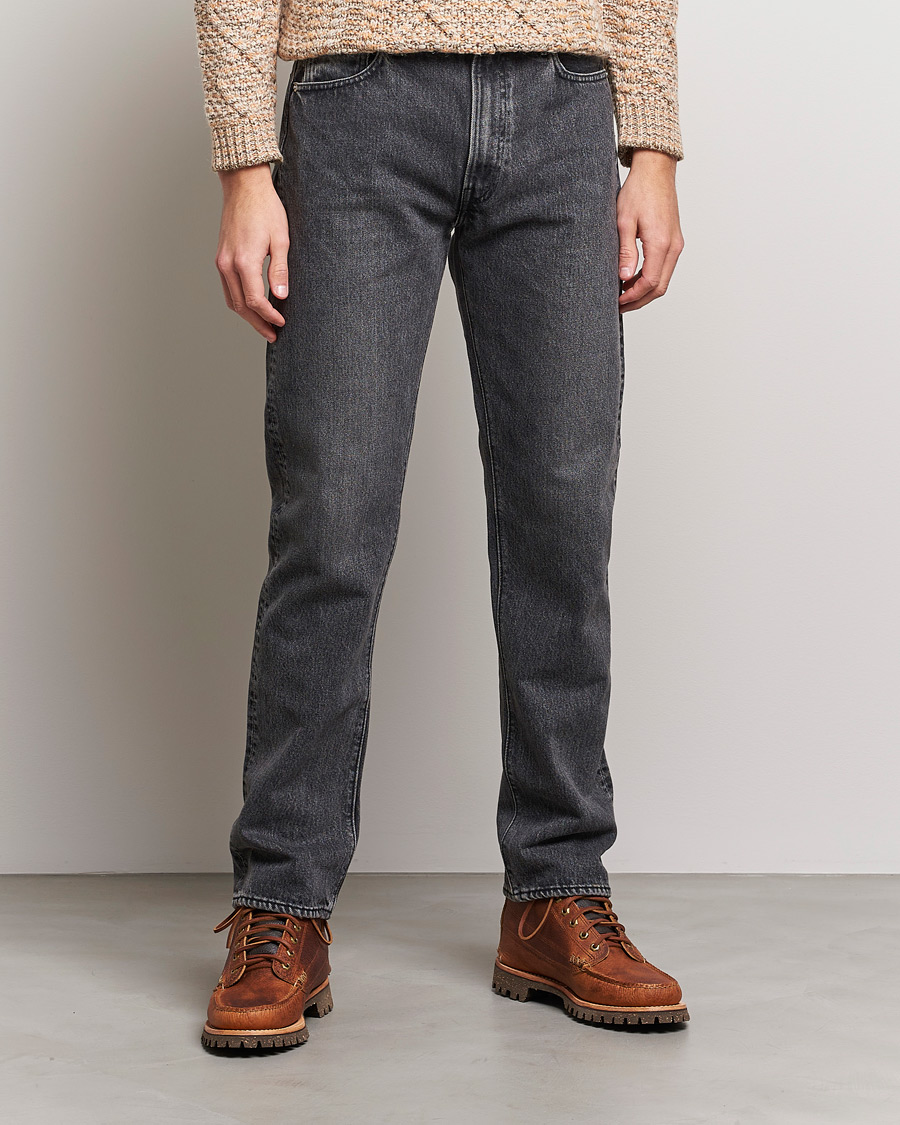 Herre | Jeans | orSlow | Tapered Fit 107 Jeans Black Stone Wash