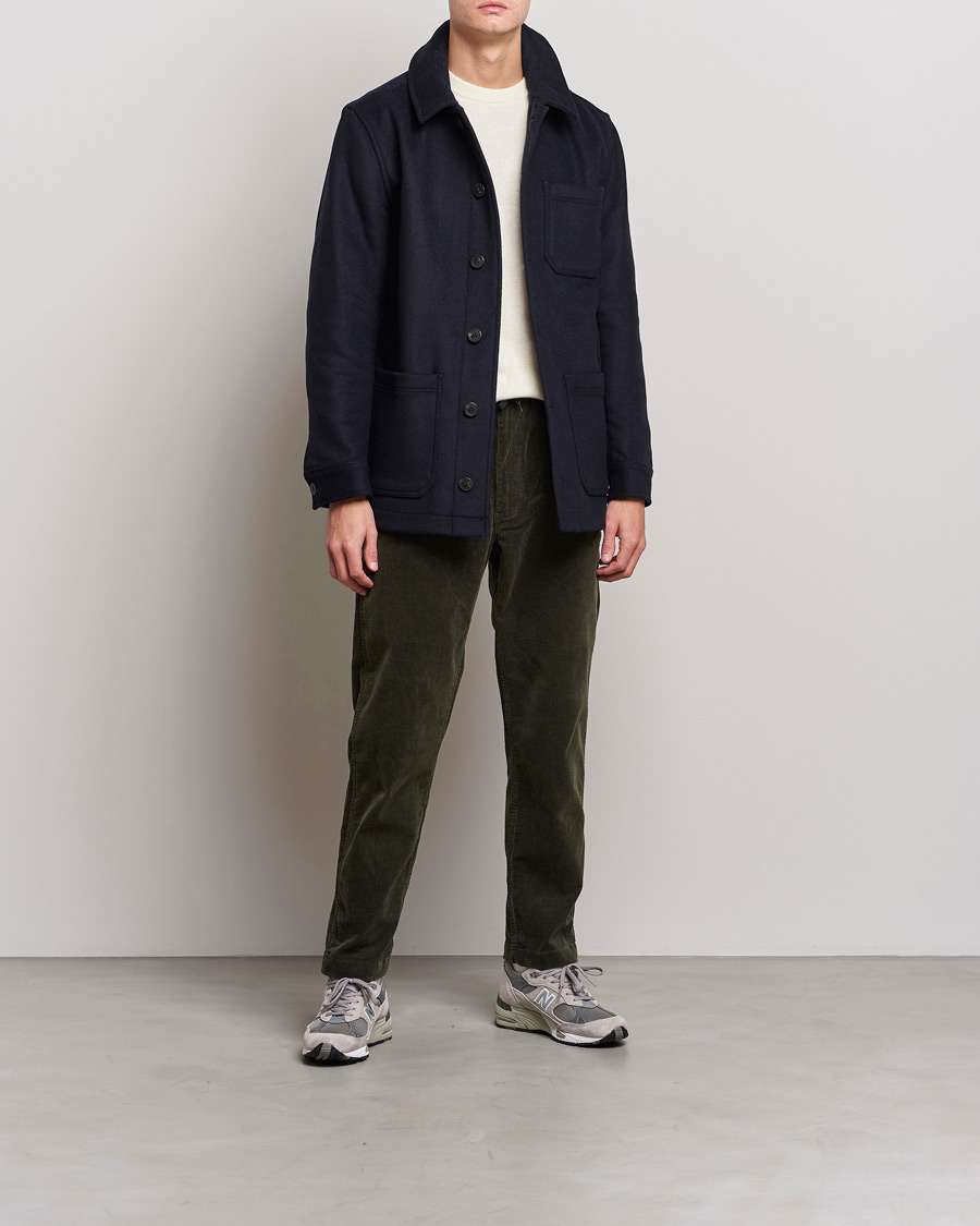 Herre | Bukser | orSlow | New Yorker Corduroy Pants Army Green