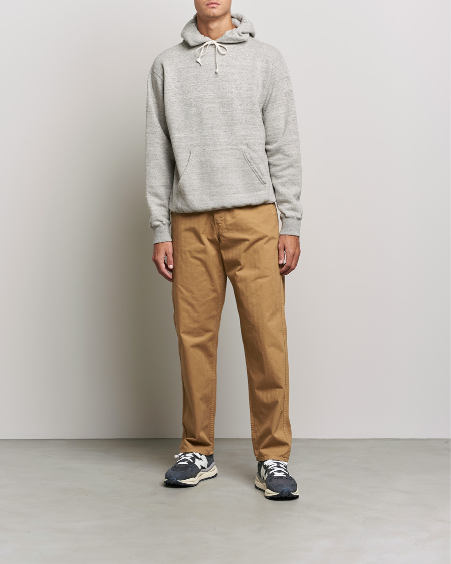 Herre | Trøjer | orSlow | Loop Wheel Hooded Sweatshirt Heather Grey