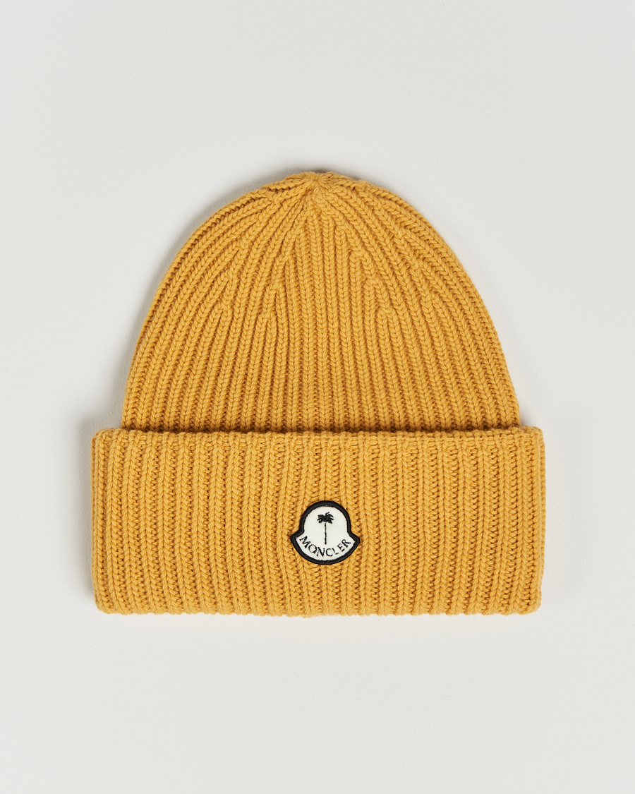 Herre | 8 Moncler Genius Palm Angels Wool Beanie Yellow | Moncler Genius | 8 Palm Angels Wool Beanie Yellow