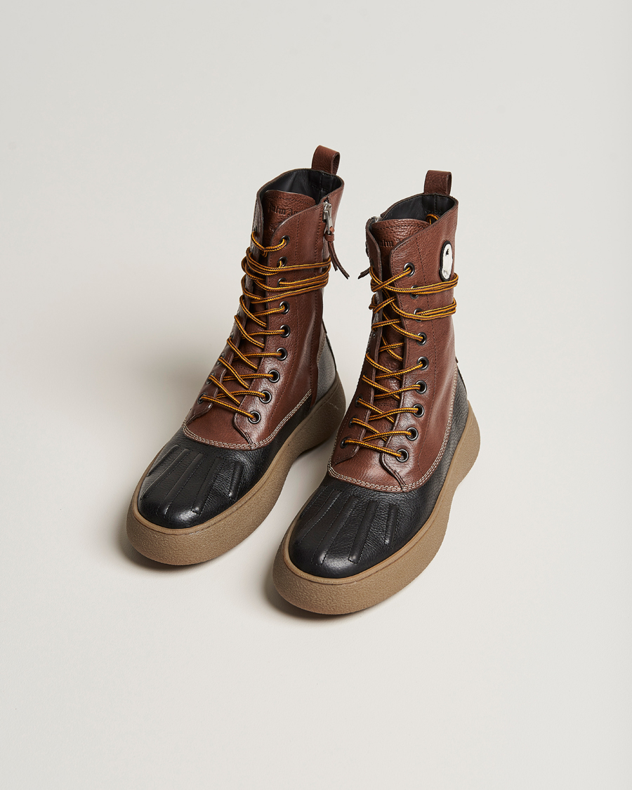 Herre | Luxury Brands | Moncler Genius | 8 Palm Angels Winter Gommino Leather Boots Dark Brown