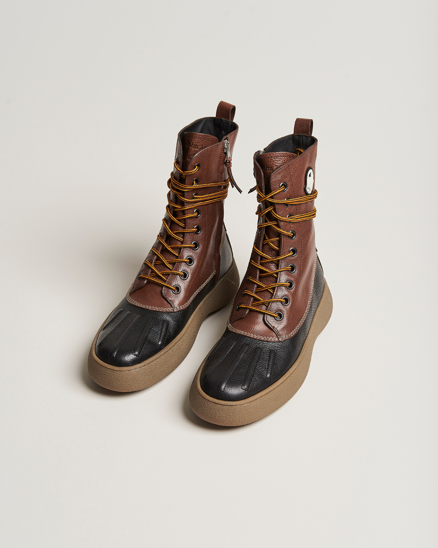 Herre | 8 Moncler Genius Palm Angels Winter Gommino Leather Boots Dark Brown | Moncler Genius | 8 Palm Angels Winter Gommino Leather Boots Dark Brown