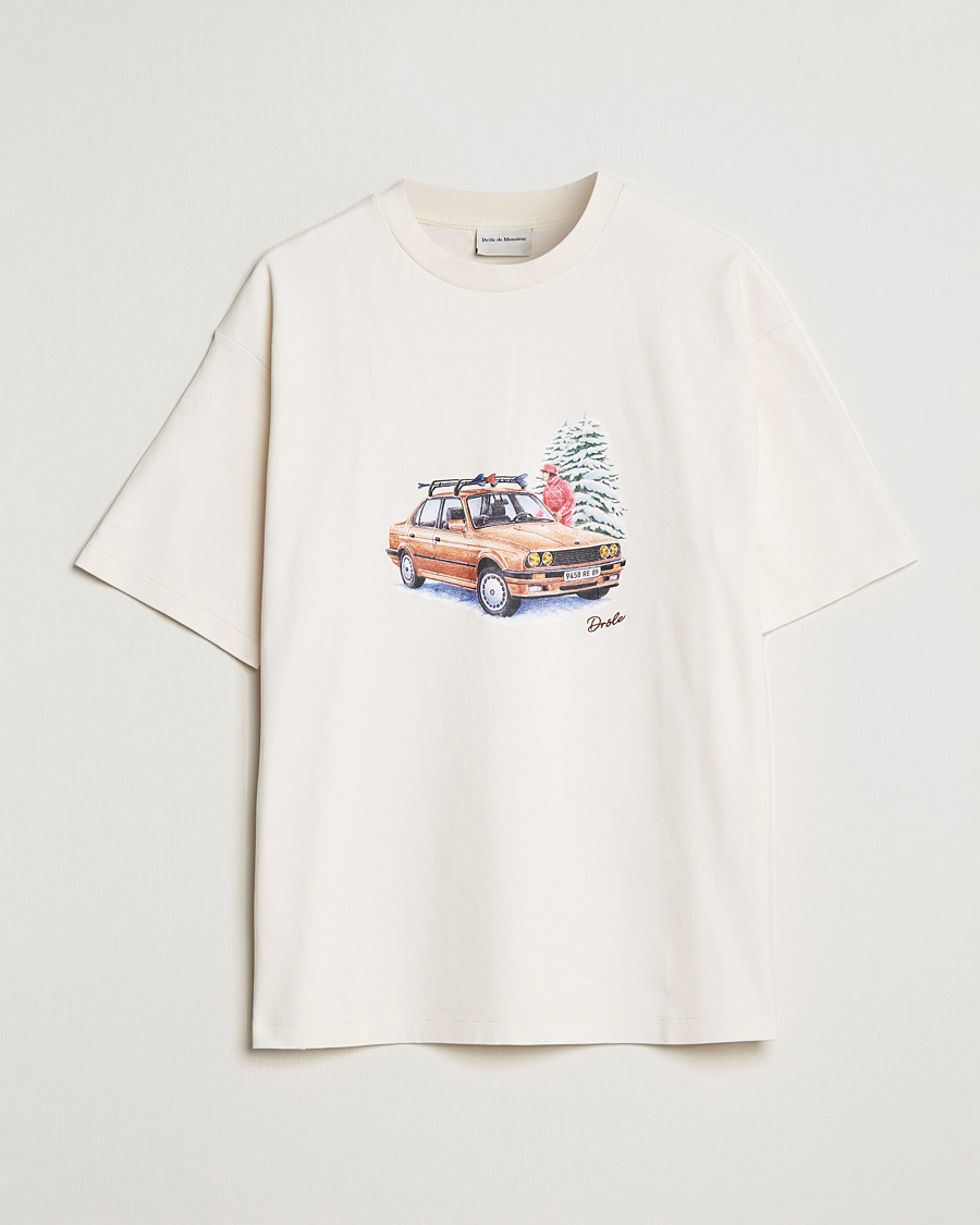 Herre | T-Shirts | Drôle de Monsieur | Departe Ski T-Shirt Cream