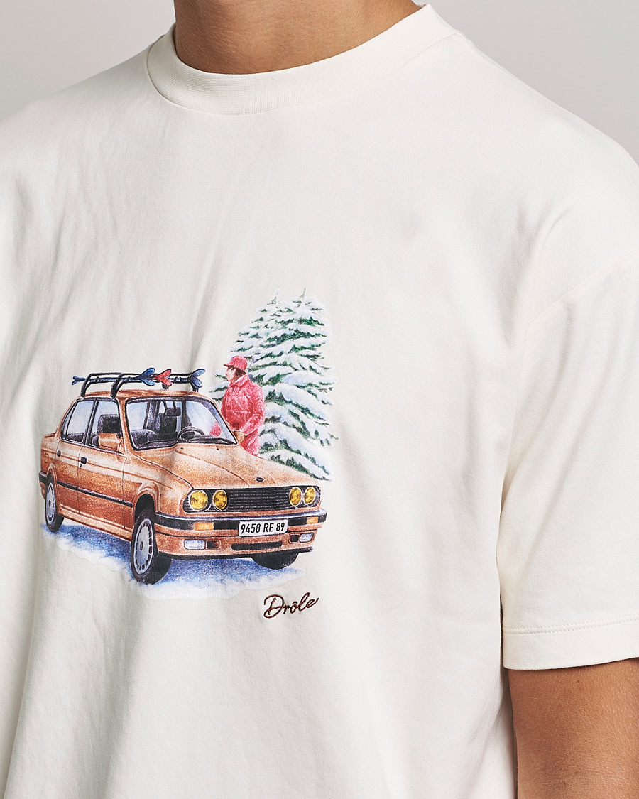 Herre | T-Shirts | Drôle de Monsieur | Departe Ski T-Shirt Cream