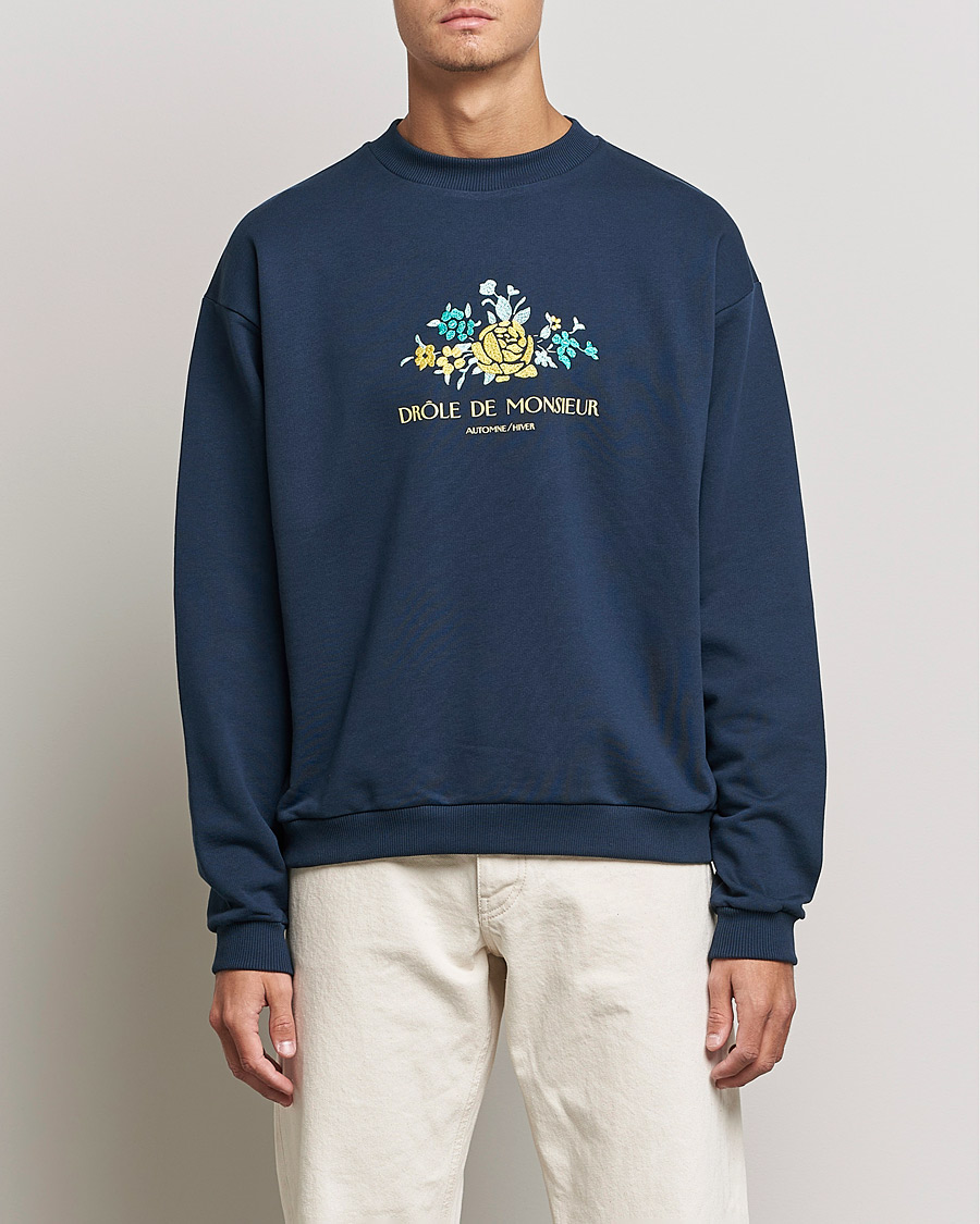 Herre | Trøjer | Drôle de Monsieur | Fleur Sweatshirt Navy