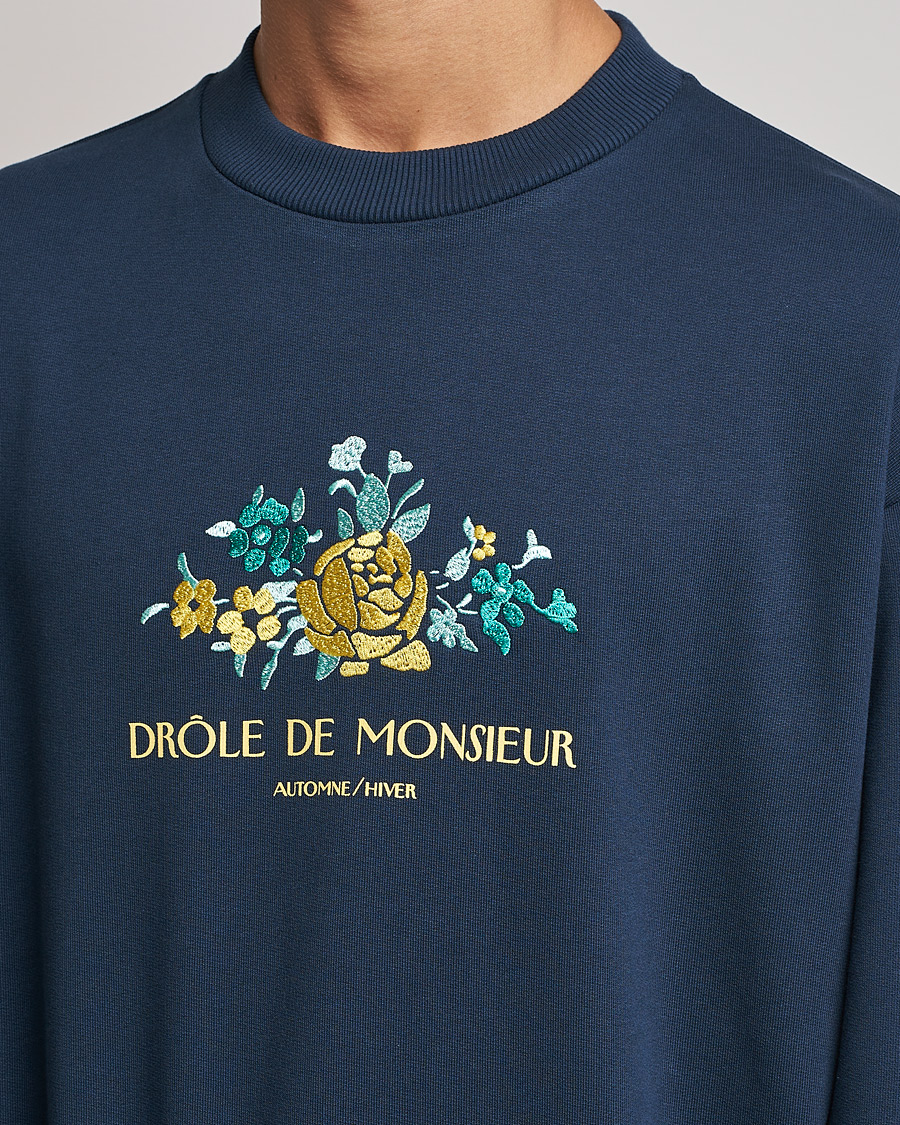 Herre | Trøjer | Drôle de Monsieur | Fleur Sweatshirt Navy