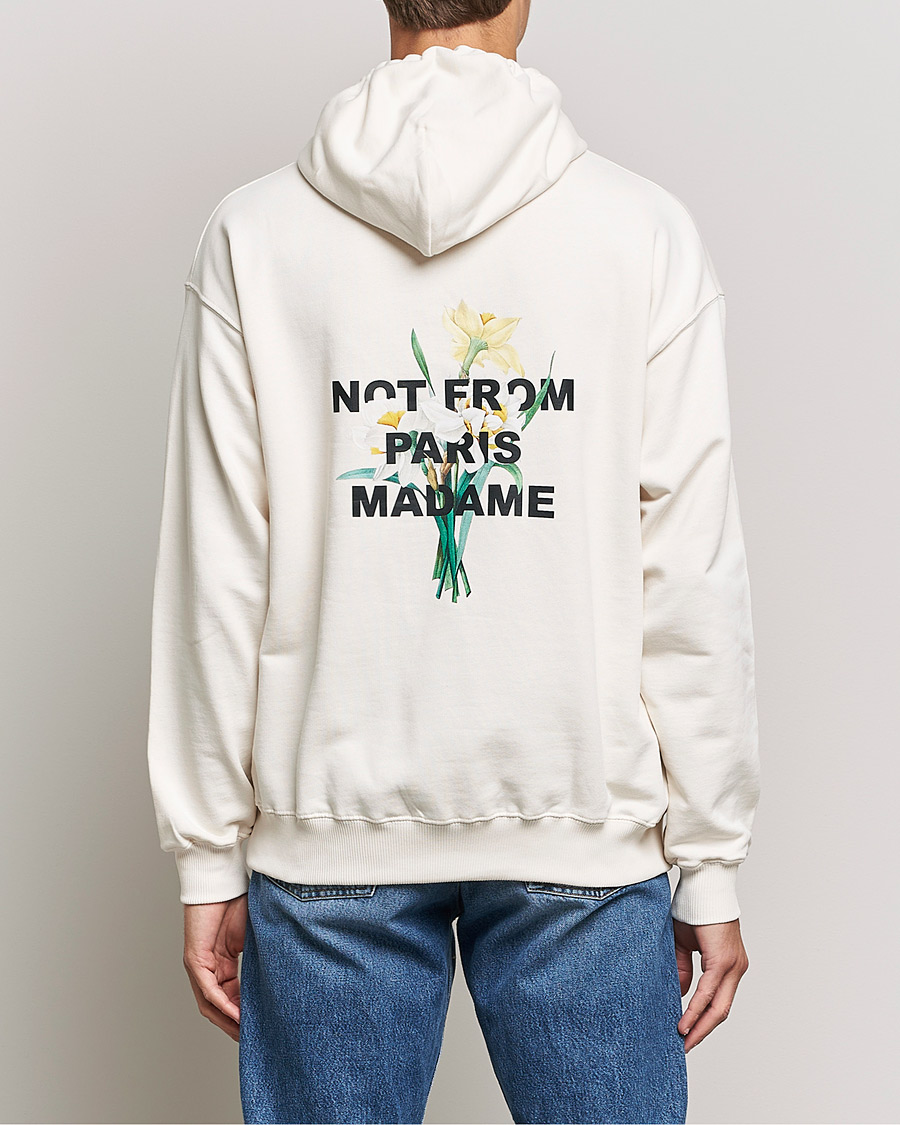 Herre | Trøjer | Drôle de Monsieur | Fleur Slogan Hoodie Off White