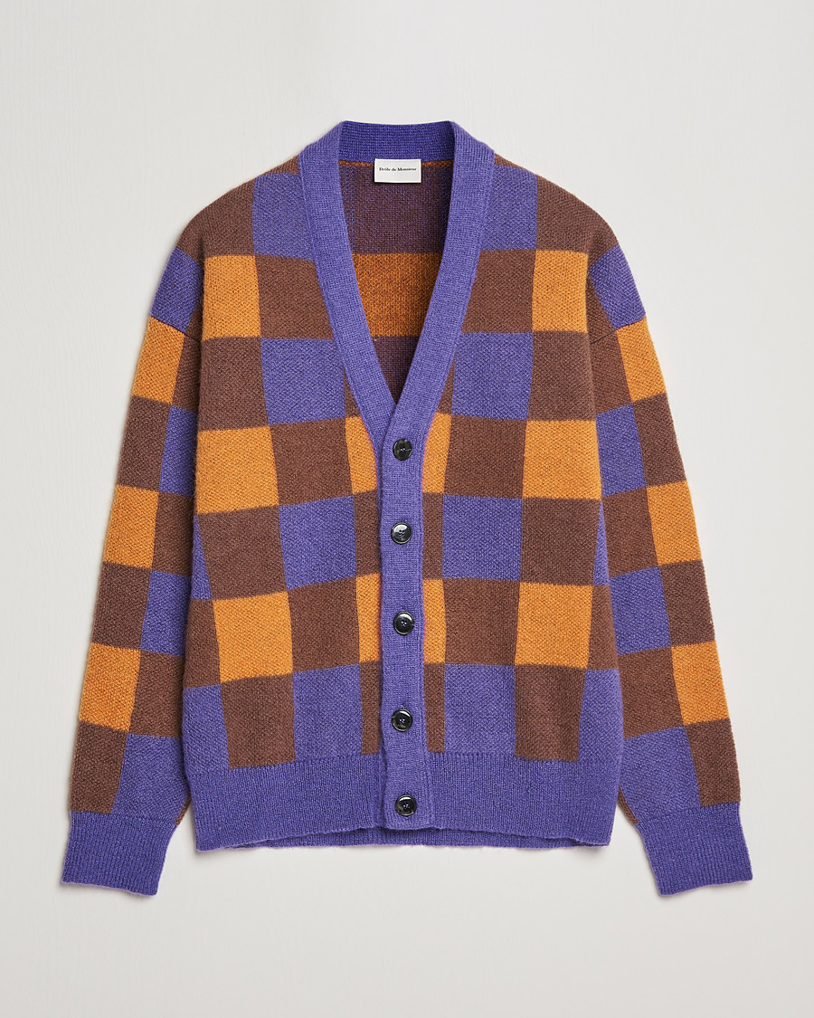 Herre | Trøjer | Drôle de Monsieur | Le Cardigan Mohair Purple/Orange