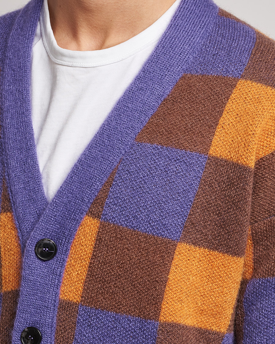 Herre | Trøjer | Drôle de Monsieur | Le Cardigan Mohair Purple/Orange