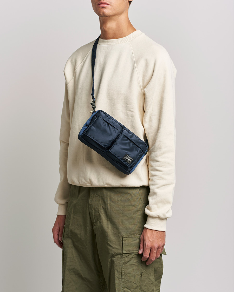 Herre | Skuldertasker | Porter-Yoshida & Co. | Tanker Small Shoulder Bag Iron Blue