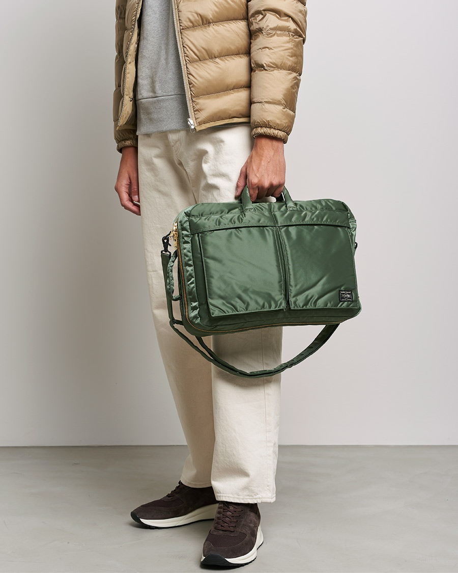 Herre | Porter-Yoshida & Co. Tanker 3Way Briefcase Sage Green | Porter-Yoshida & Co. | Tanker 3Way Briefcase Sage Green