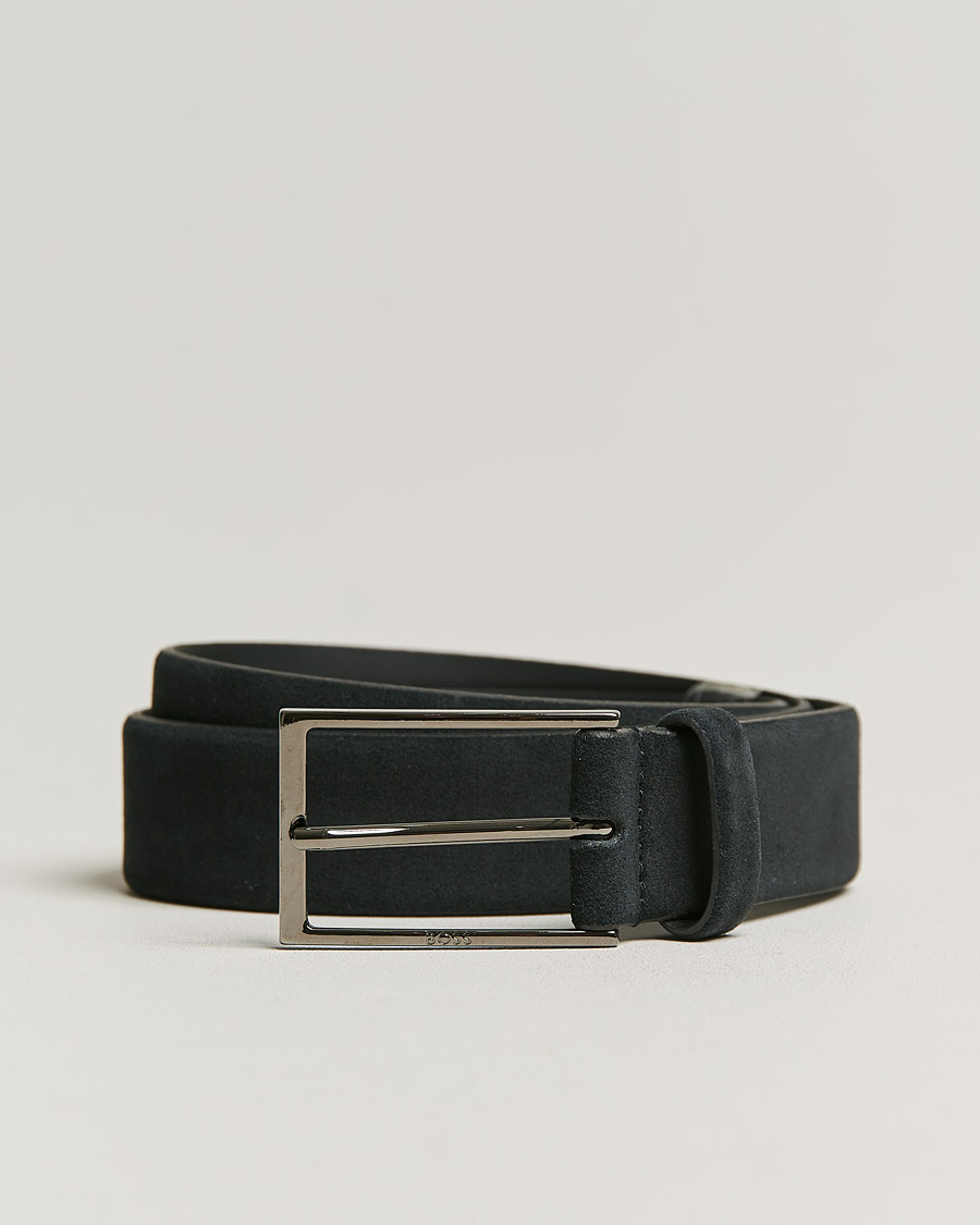 Herre | Calindo Suede Belt Dark Blue | BOSS BLACK | Calindo Suede Belt Dark Blue