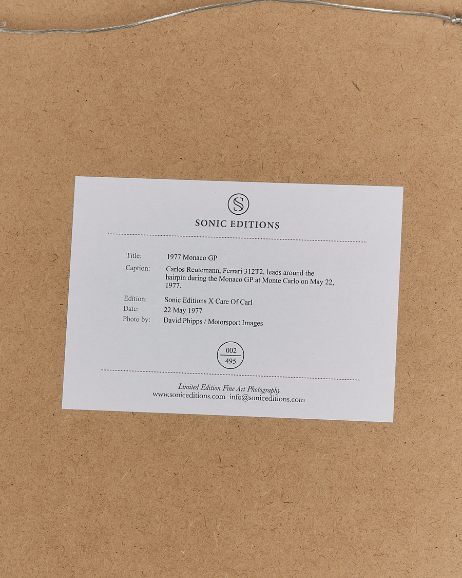 Herre | Plakater | Sonic Editions | Framed 1977 Monaco GP