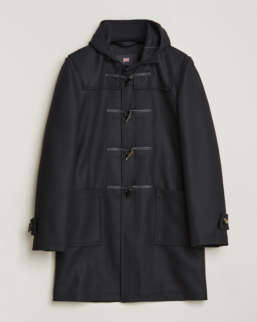 Herre | Jakker | Gloverall | Cashmere Blend Duffle Coat Black