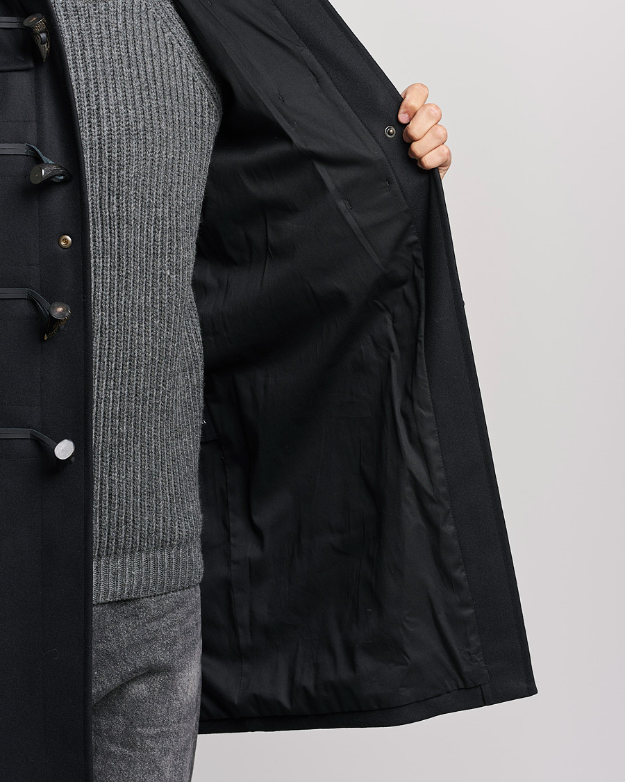 Herre | Jakker | Gloverall | Cashmere Blend Duffle Coat Black