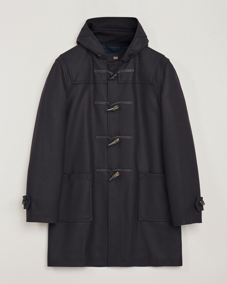 Herre | Jakker | Gloverall | Cashmere Blend Duffle Coat Navy