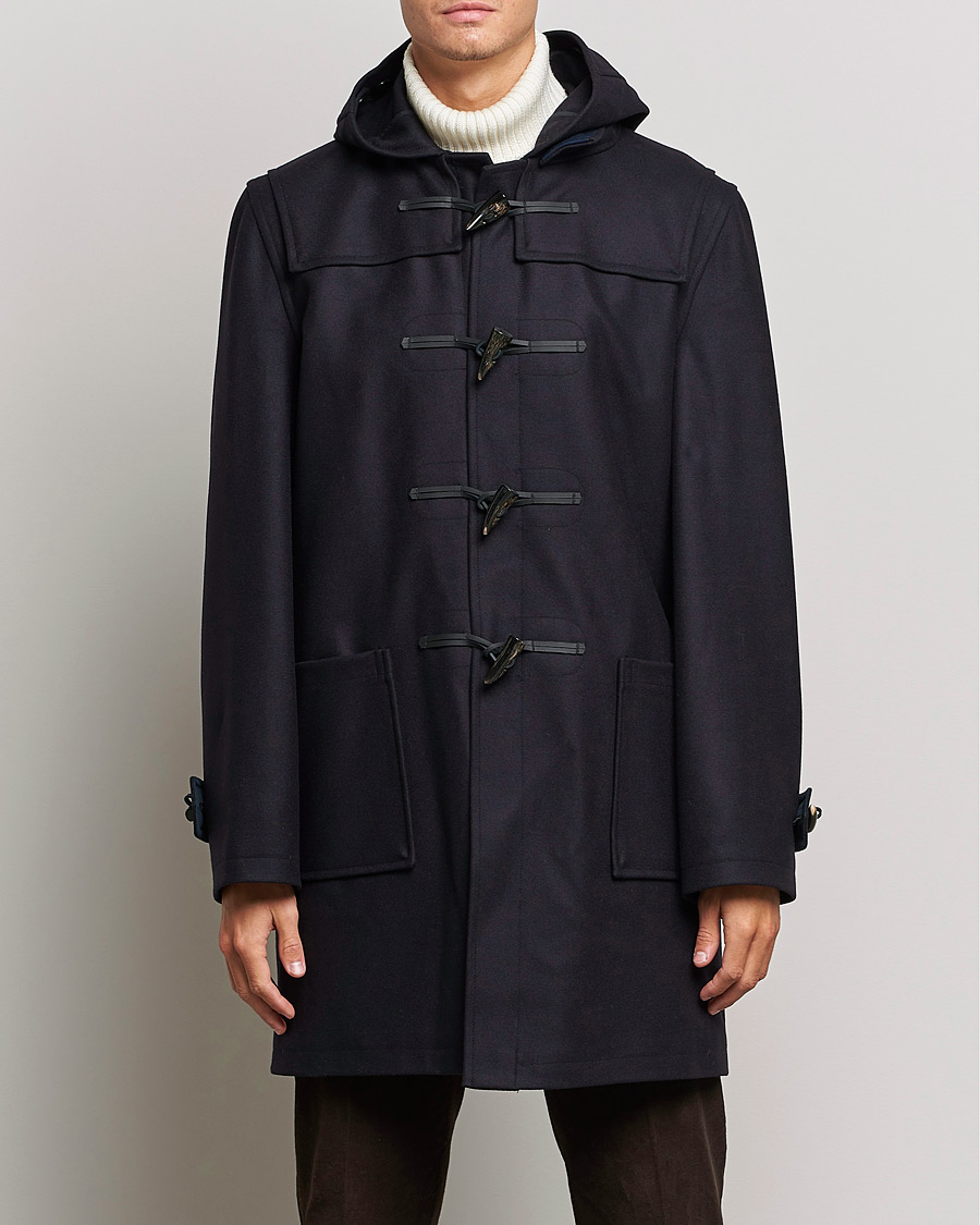 Herre | Best of British | Gloverall | Cashmere Blend Duffle Coat Navy