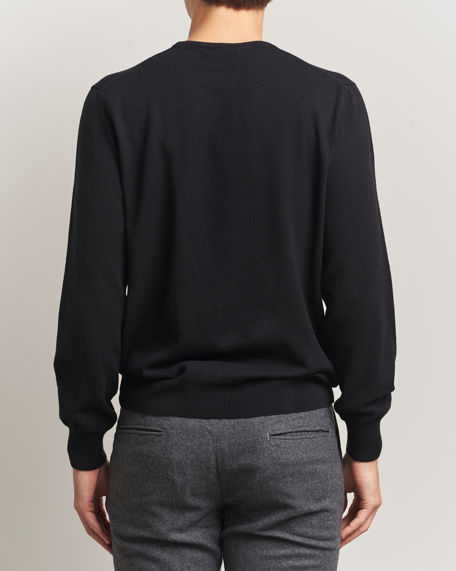 Herre | Trøjer | Piacenza Cashmere | Cashmere Crew Neck Sweater Black