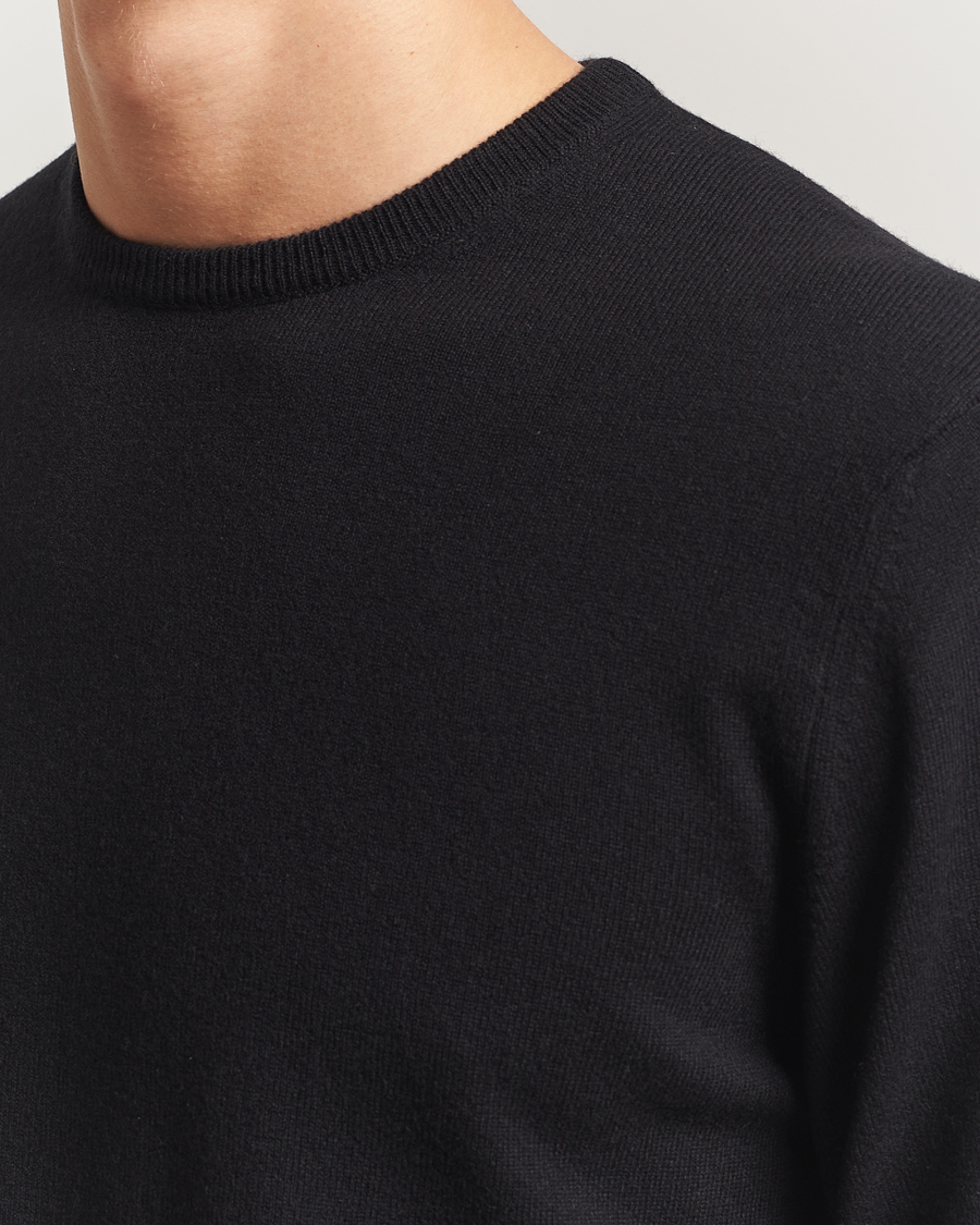 Herre | Trøjer | Piacenza Cashmere | Cashmere Crew Neck Sweater Black