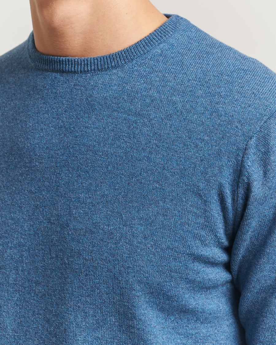 Herre | Trøjer | Piacenza Cashmere | Cashmere Crew Neck Sweater Light Blue
