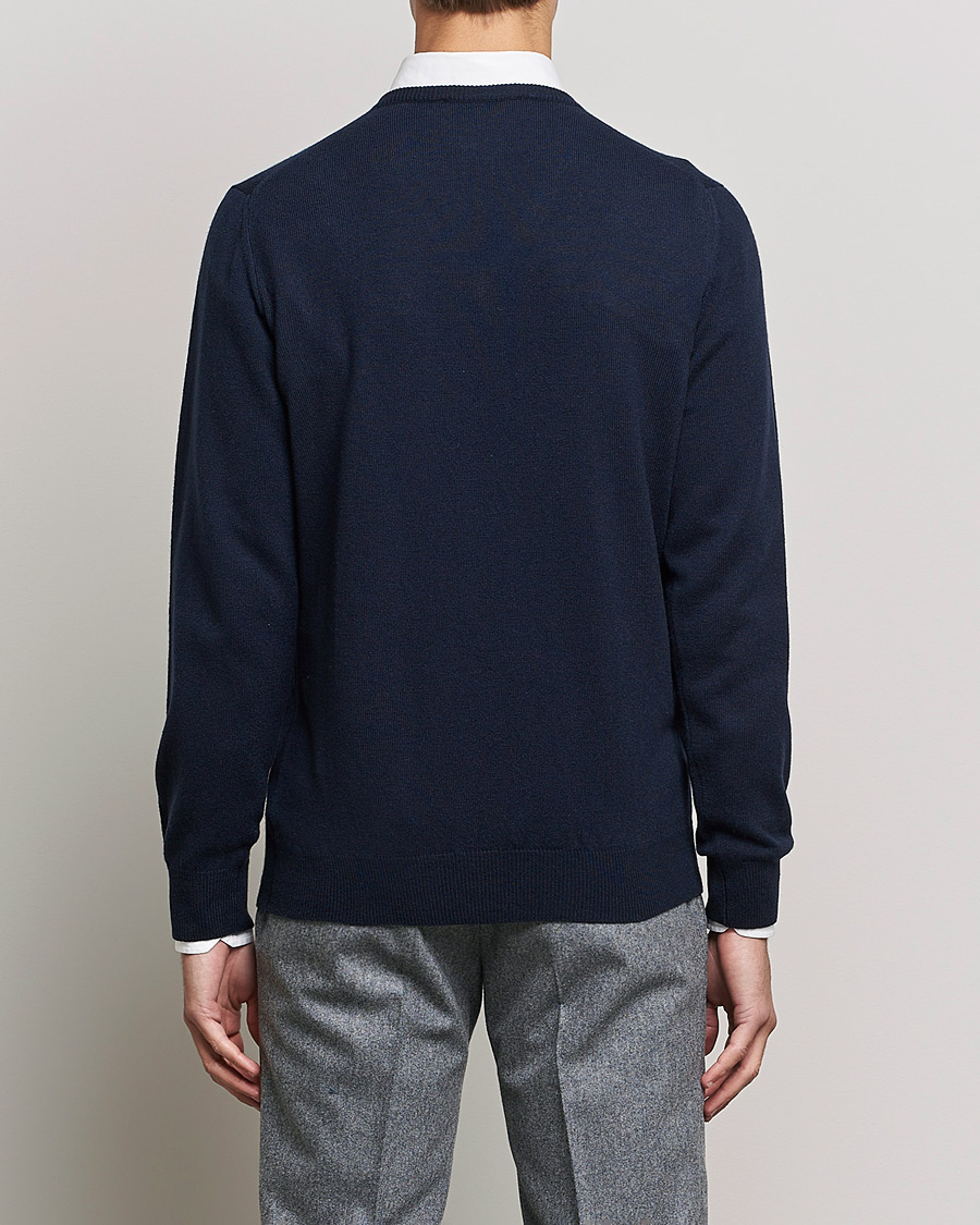 Herre | Trøjer | Piacenza Cashmere | Cashmere V Neck Sweater Navy