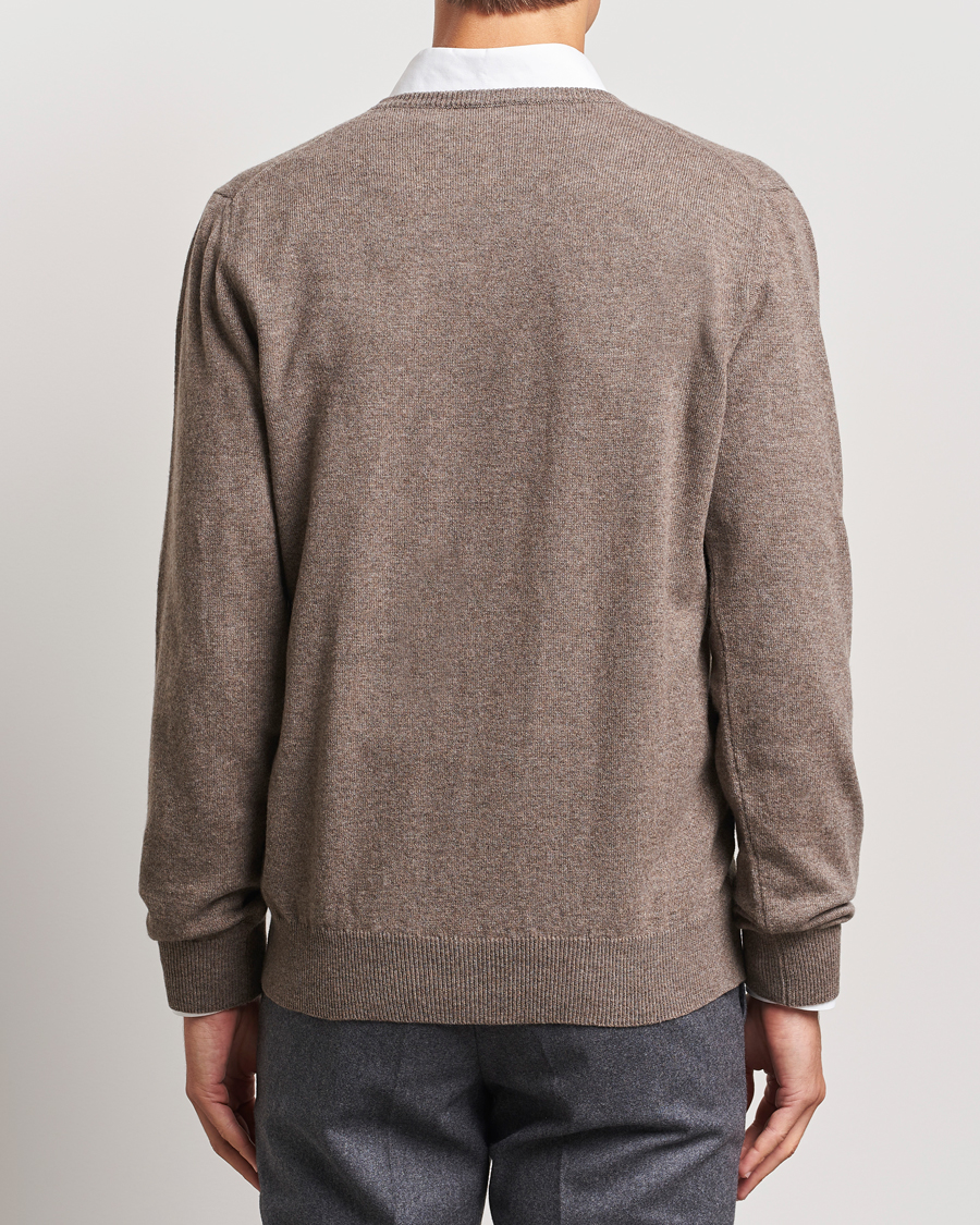 Herre | Trøjer | Piacenza Cashmere | Cashmere V Neck Sweater Brown