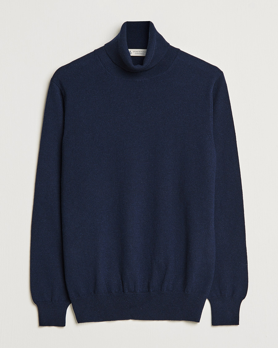 Herre |  | Piacenza Cashmere | Cashmere Rollneck Sweater Navy