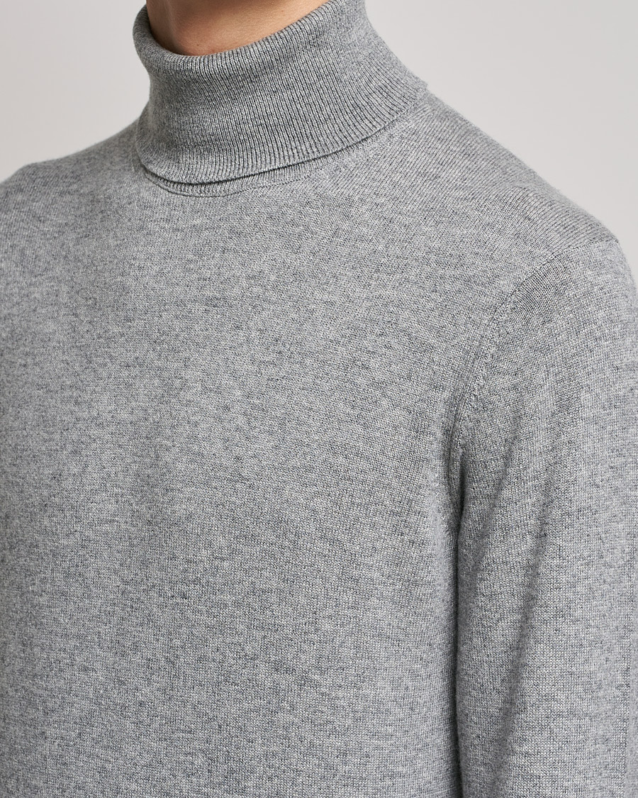 Herre | Trøjer | Piacenza Cashmere | Cashmere Rollneck Sweater Light Grey