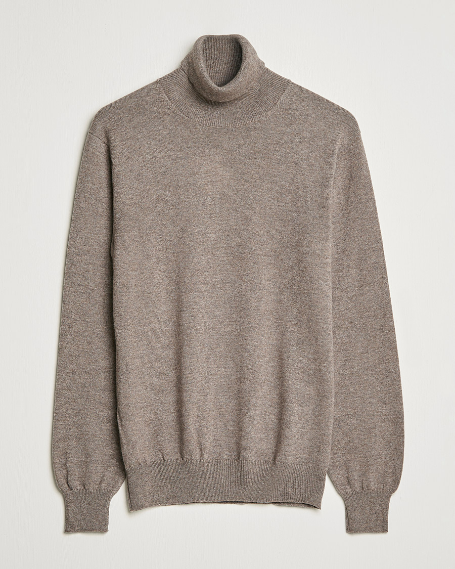 Herre | Trøjer | Piacenza Cashmere | Cashmere Rollneck Sweater Brown